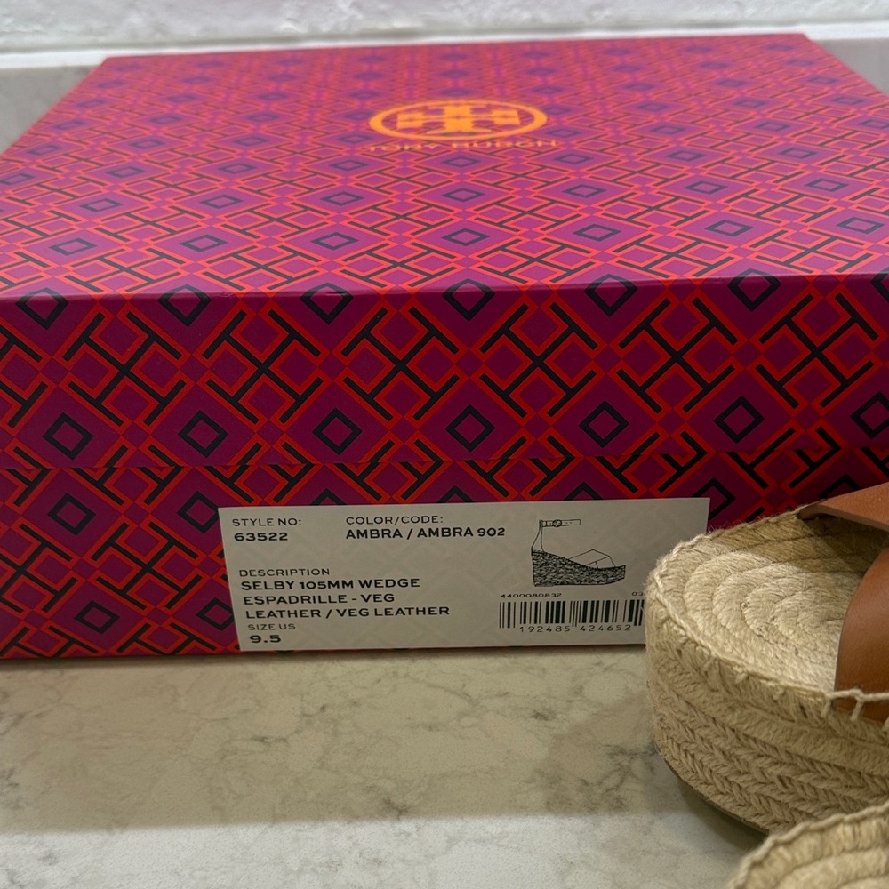 Tory Burch Tan Wedge Espadrilles - Picture 2 of 5